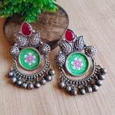 Chand Wali Enamel Earring with Ghungroo | Sarichka